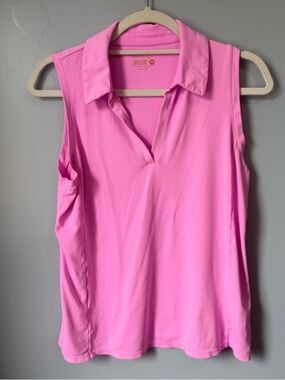 Lilly Pulitzer Alister Women's Sleeveless Golf Polo Shirt in pink